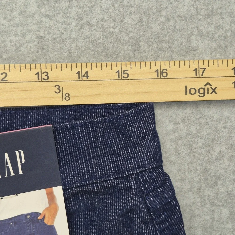NWT Gap Womens 6 Dark Blue Corduroy Shorts Raw Hem High Rise Cut Off